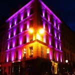 Eclairage LED changeur de couleurs façade bâtiment