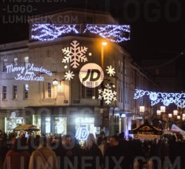 Décoration de Noël personnalisée par projection lumineuse