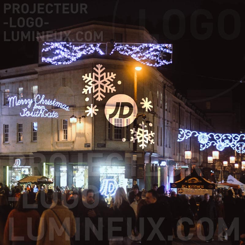 Décoration de Noël personnalisée par projection lumineuse