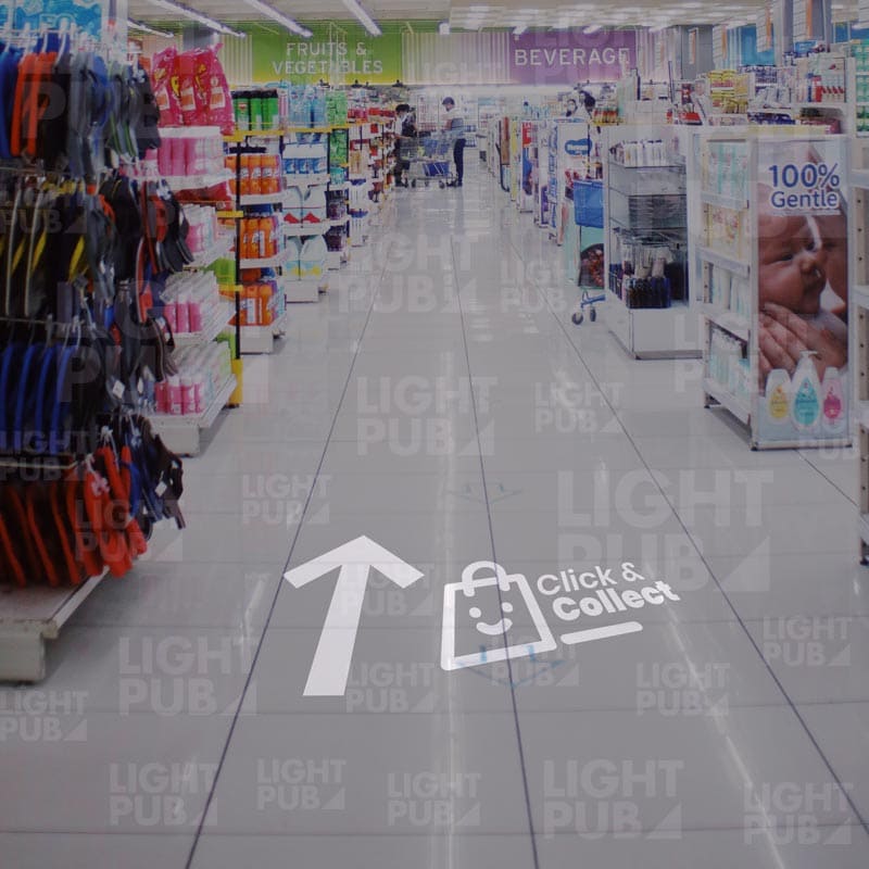 Organiser le parcours client avec des flèches lumineuses